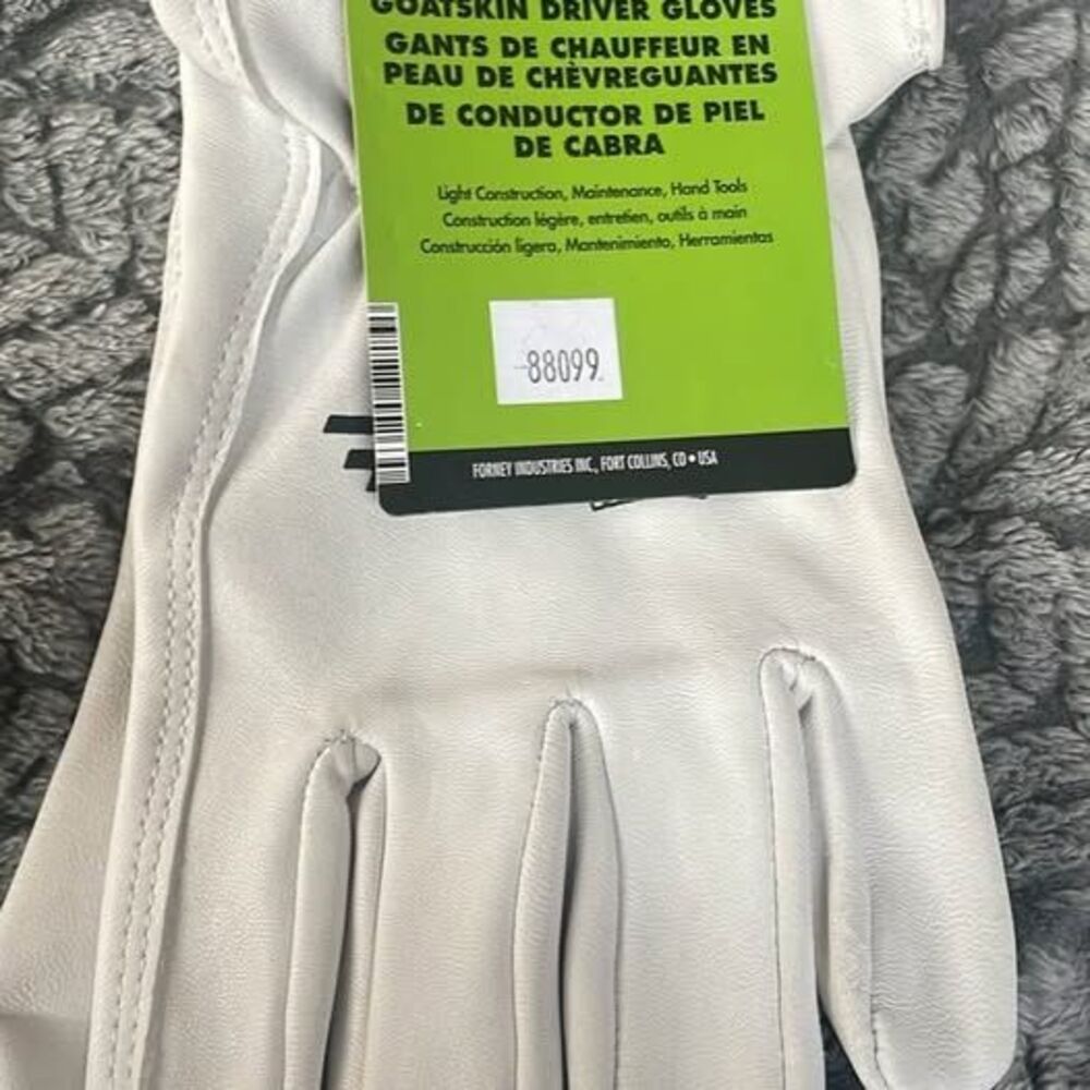 goatskin driver gloves size large